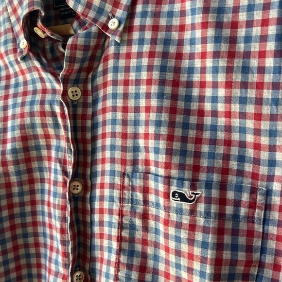 VINEYARD VINES Men’s TUCKER Slim Fit Long Sleeve Button Down Checkered Small - Picture 5 of 10